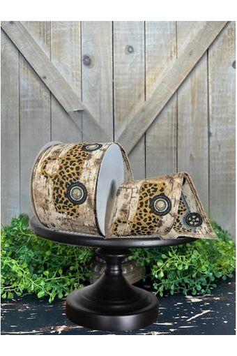 2.5&#x22; Rustic Leopard Truck Ribbon (10 Yards)