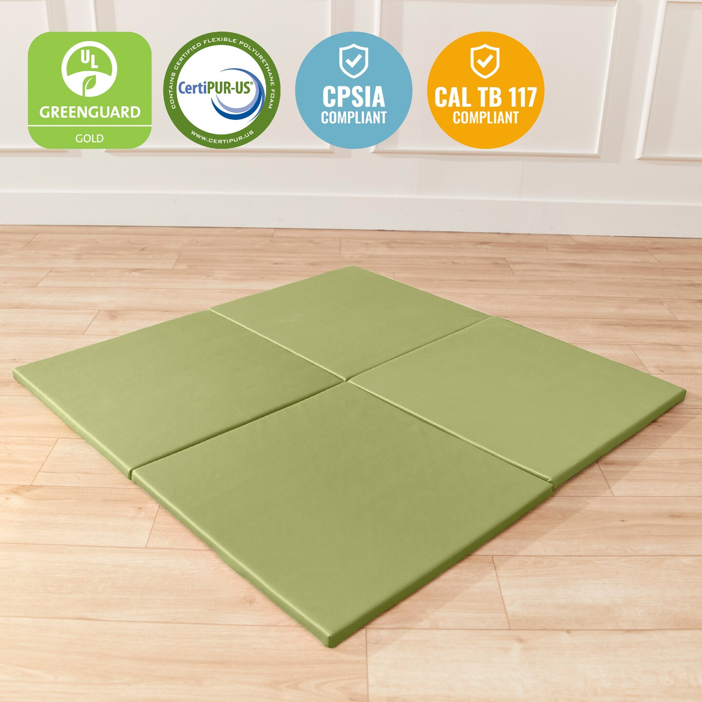 Play Patch Activity Mat Squares, Modular Playmat, 4-Pack