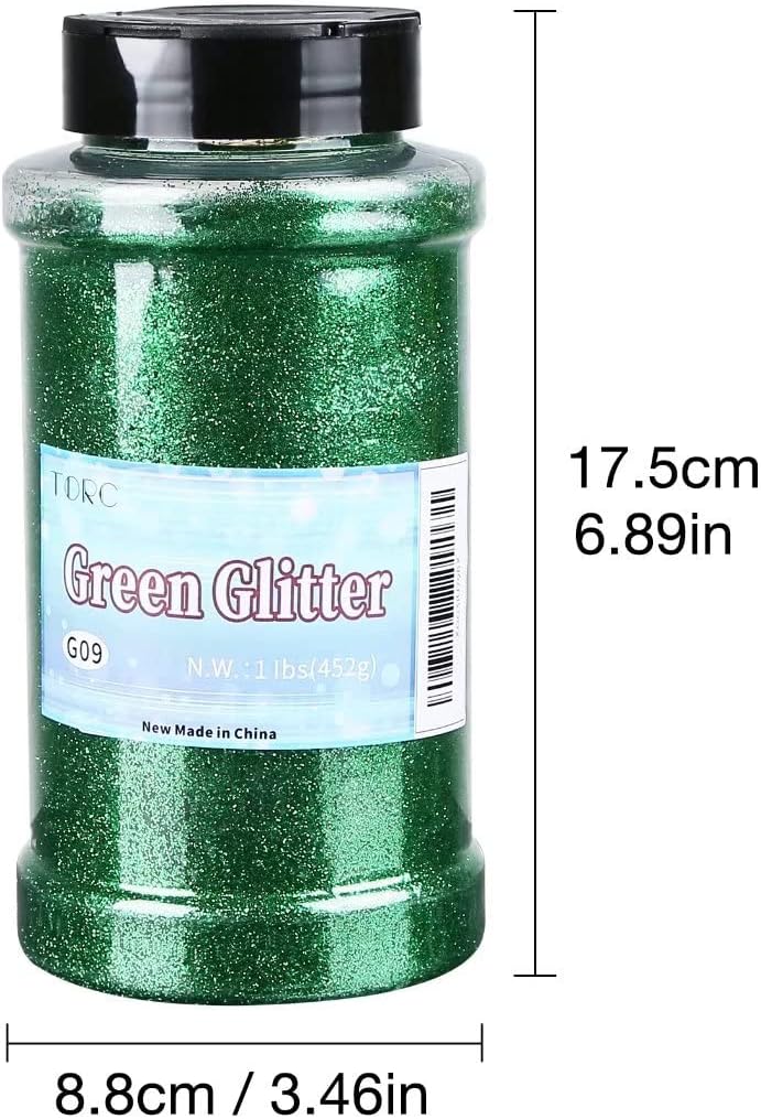 Emerald Green Fine Glitter 1 Pound 16 OZ