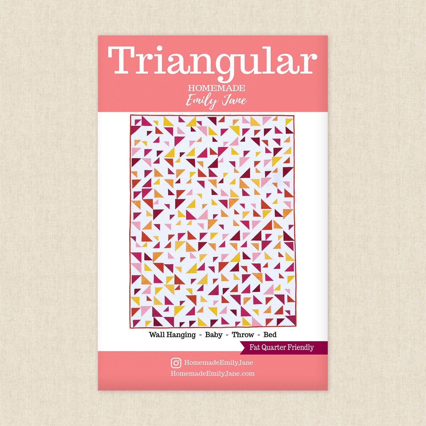 Triangular Quilt (hej 102) | Homemade Emily Jane | Sewing Pattern ...