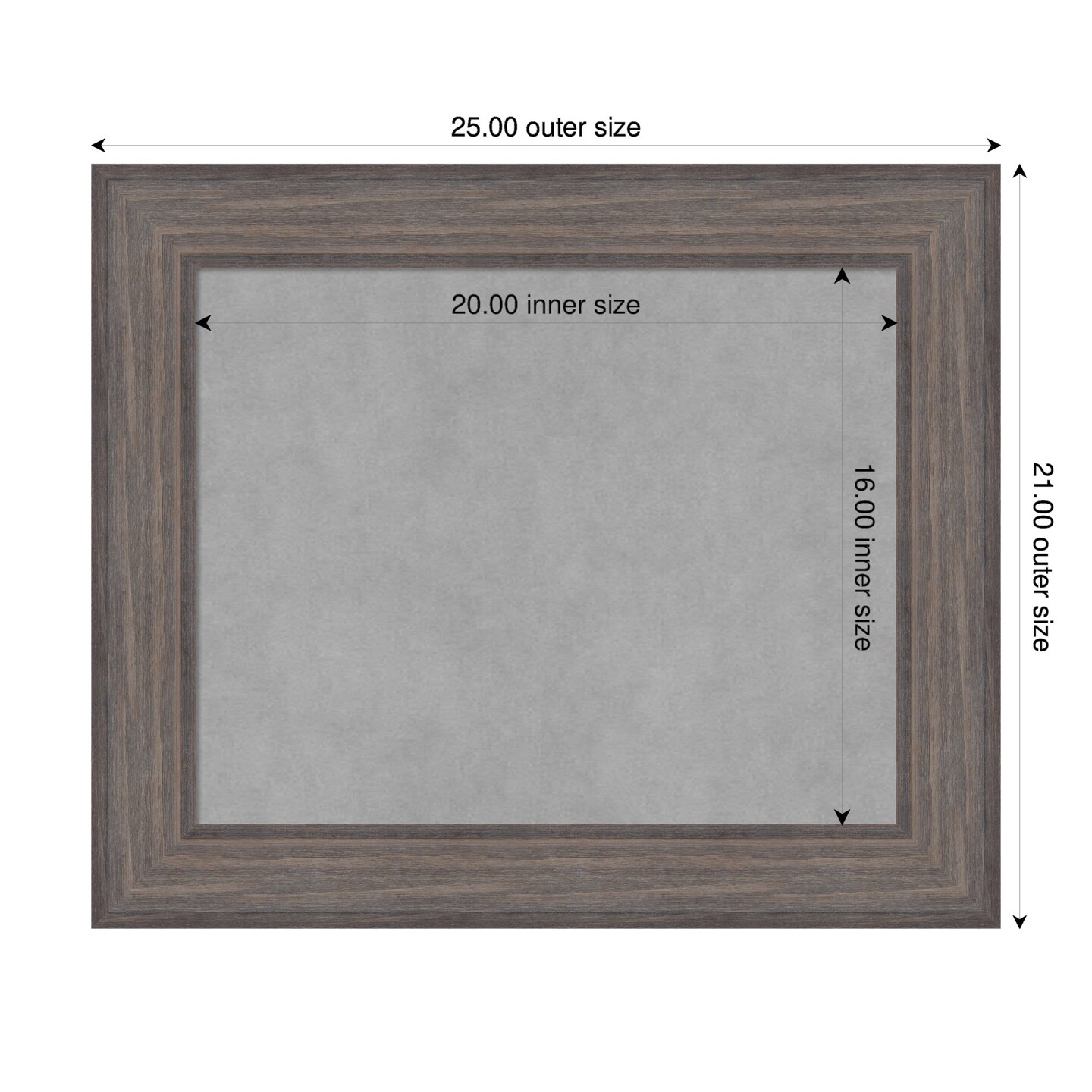 Country Barnwood Wood Framed Magnetic Board