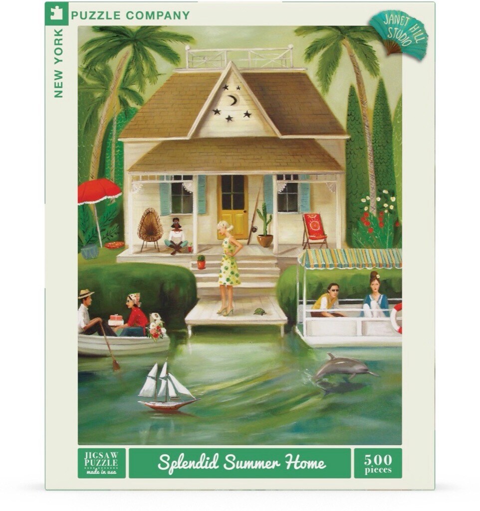 New York Puzzle Company Splendid Summer Home 500 Piece Piece Jigsaw Puzzle