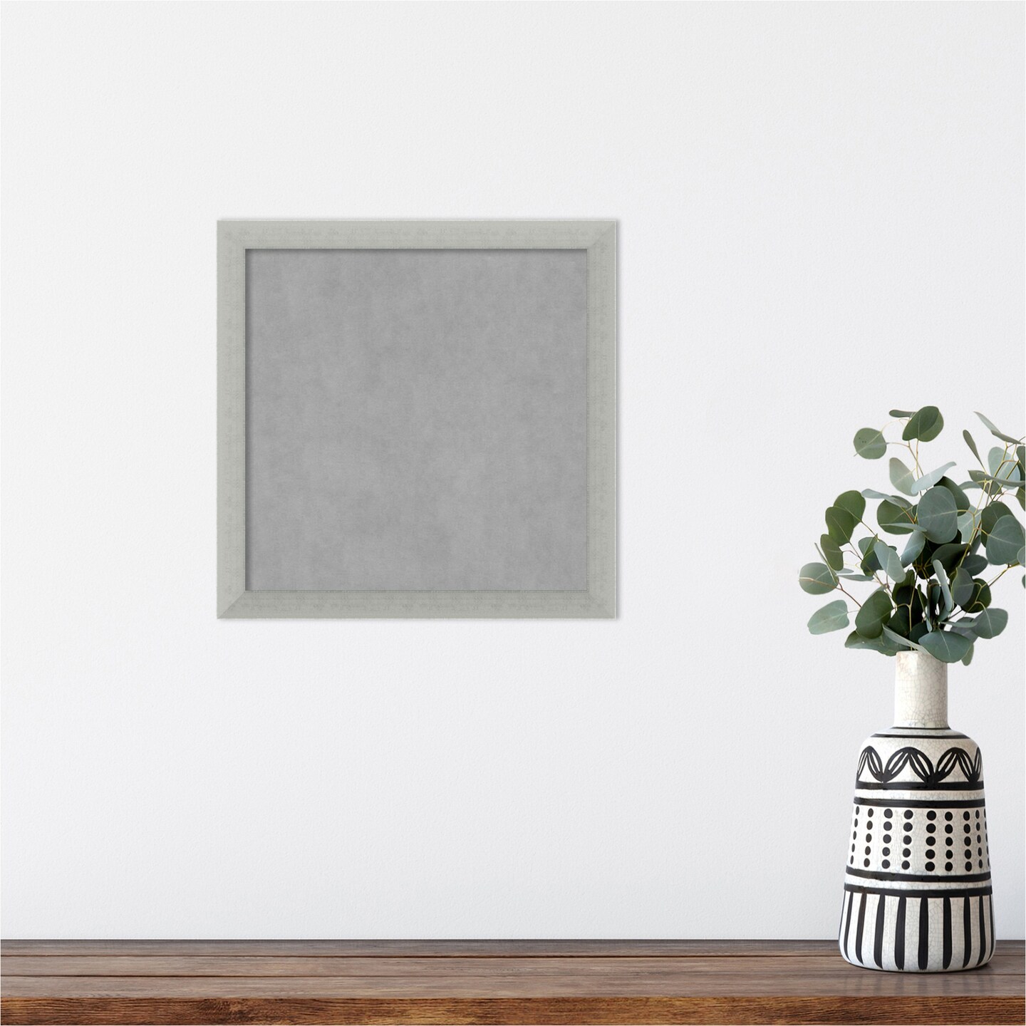 Silver Leaf Wood Framed Magnetic Board