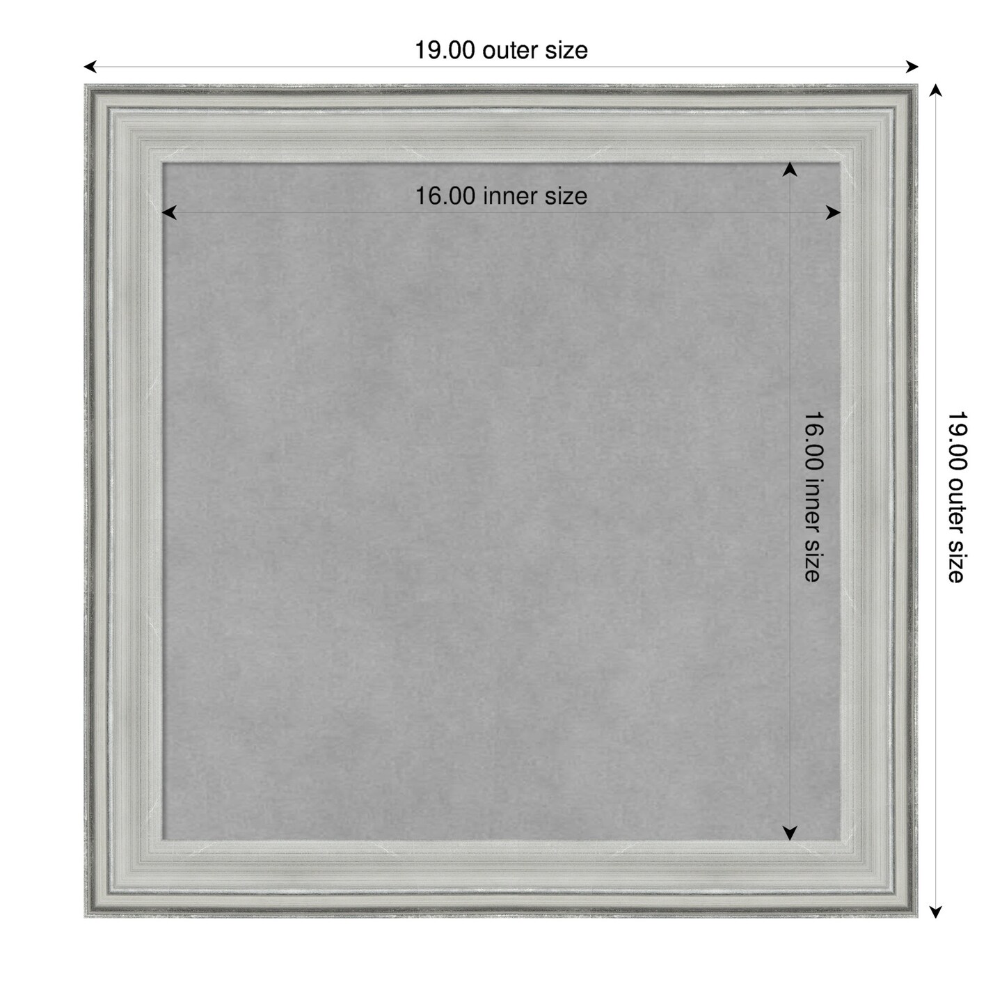 Bel Volto Silver Wood Framed Magnetic Board