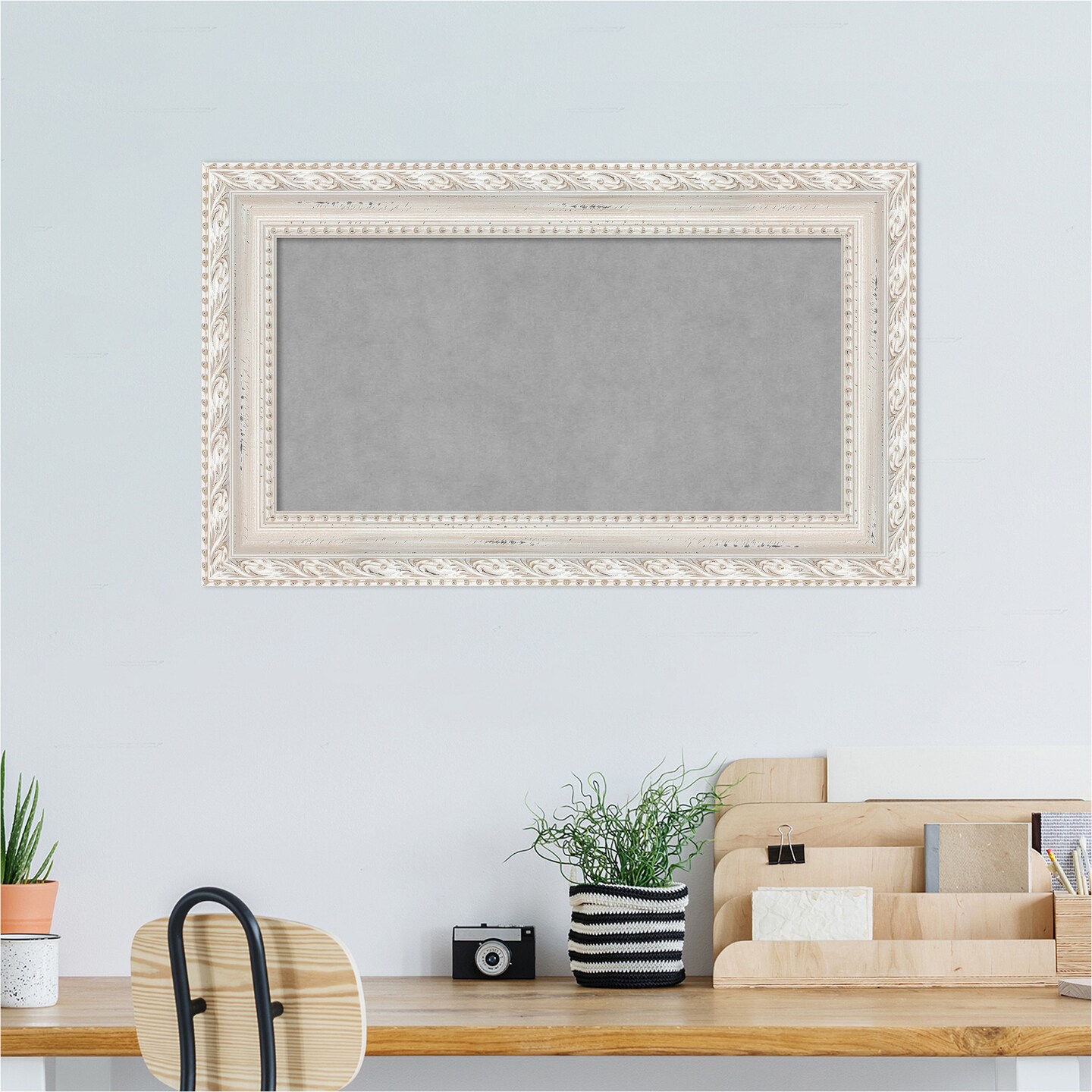 Opera Off White Wood Framed Magnetic Board