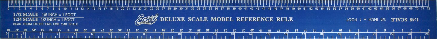 Excel Blades 12" Deluxe Scale Model Ruler – Aluminum Precision Measuring Tool