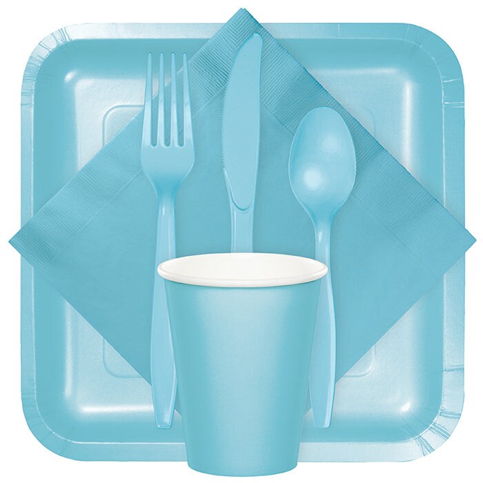 Pastel Blue Dinner Napkins 2Ply 1/8Fld (50/Pkg)