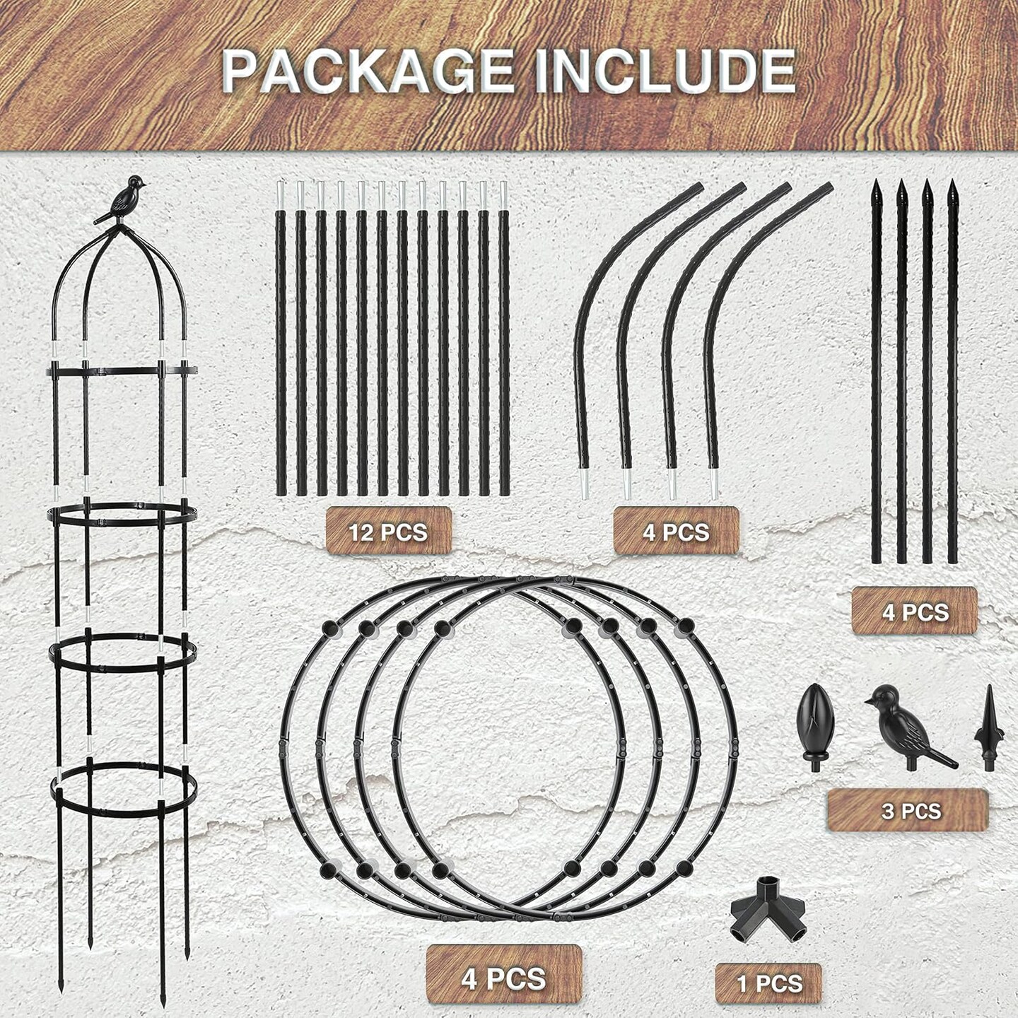 6 Feet Garden Trellis for Climbing Plants
