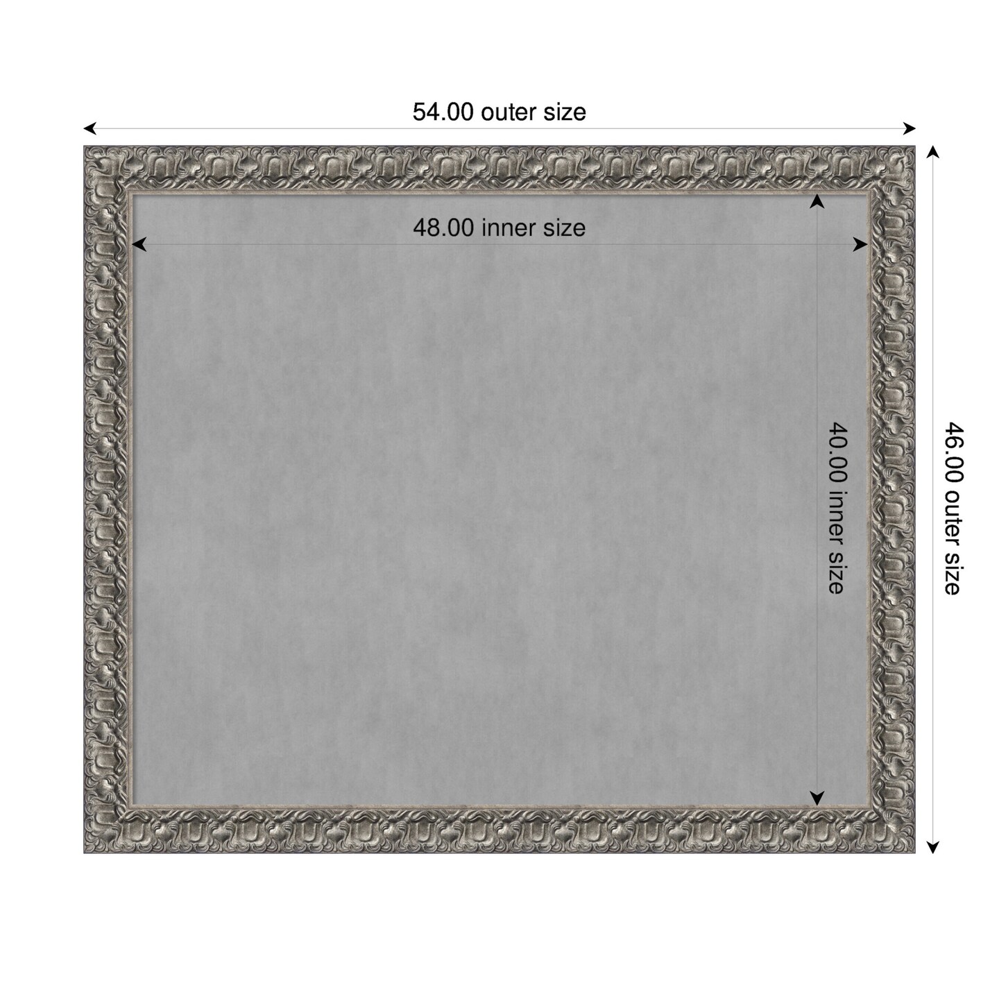 Silver Luxor Wood Framed Magnetic Board