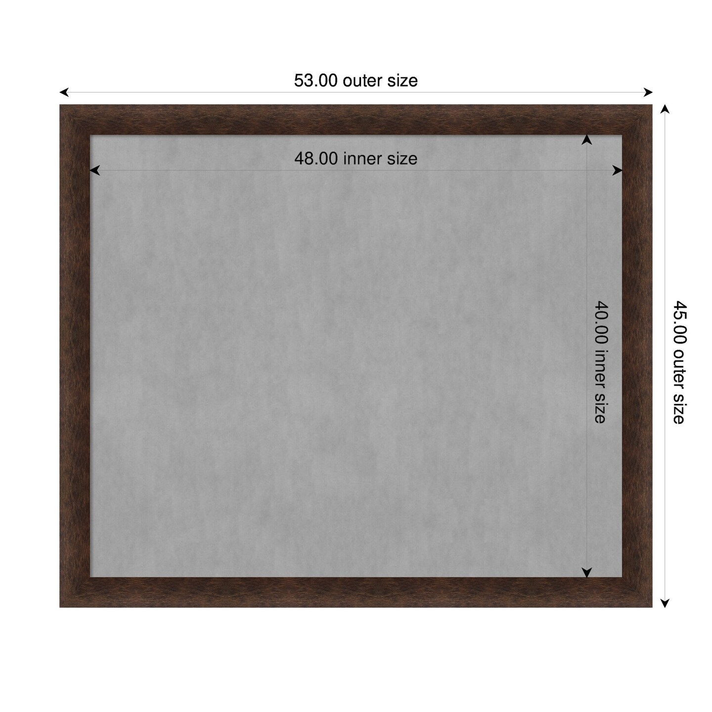 Warm Walnut Wood Framed Magnetic Board