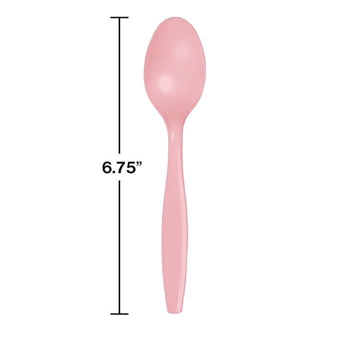 Classic Pink Plastic Spoons (50/Pkg)
