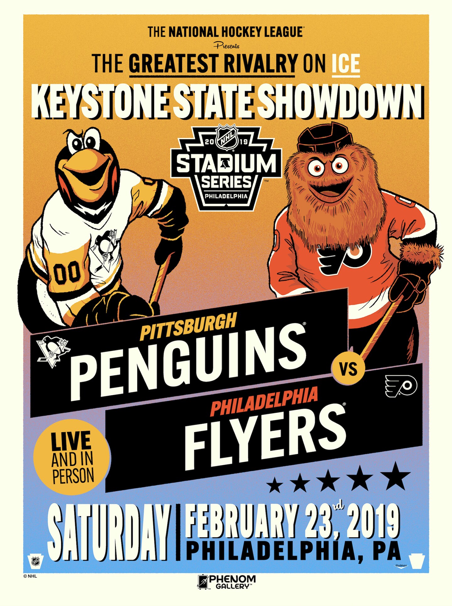 Phenom Gallery NHL Stadium Series 2019 - Penguins vs Flyers Serigraph (Printer Proof)
