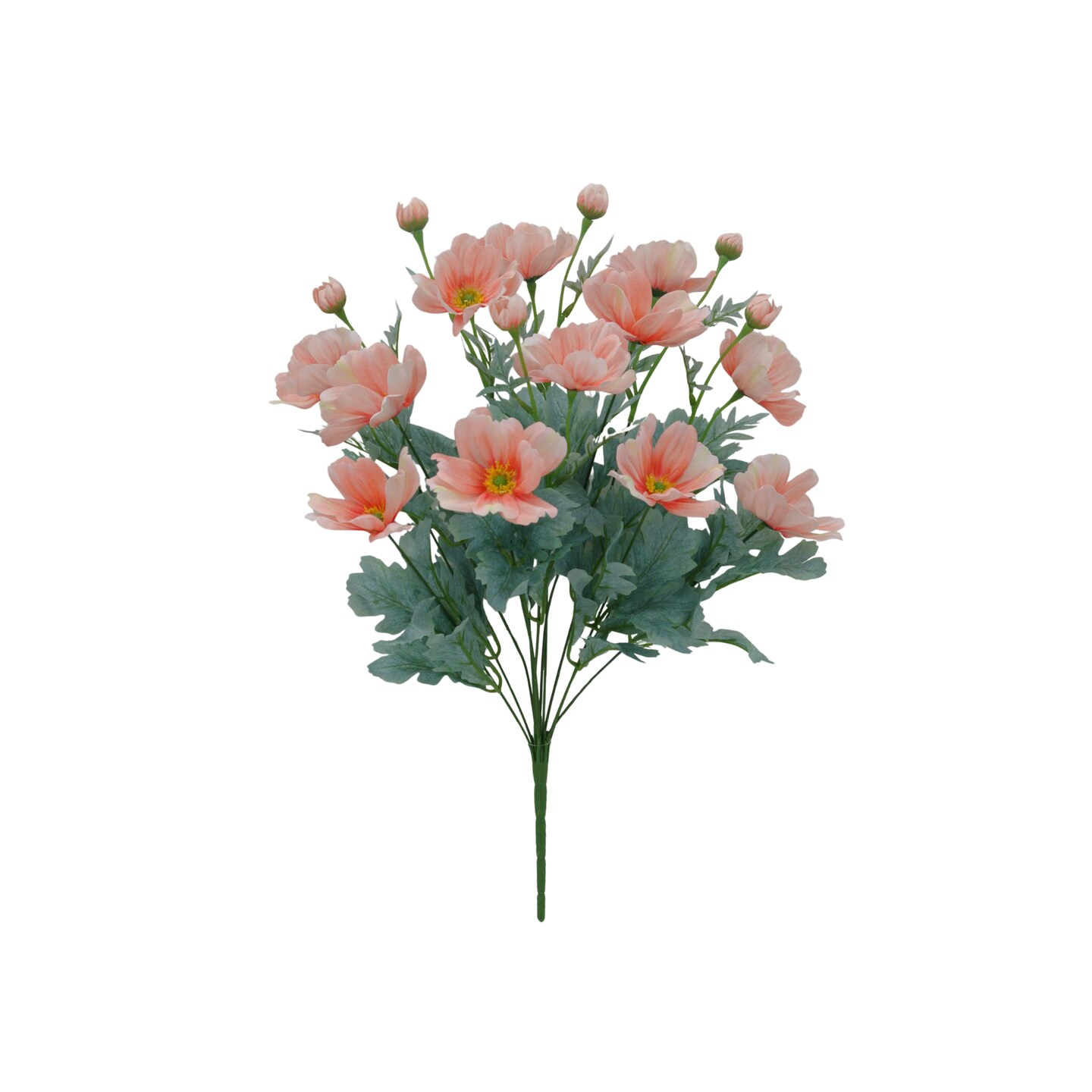 22" Artificial Peach Cosmos Bush – Faux Wildflowers for Wedding Bouquets, Centerpieces & Home Décor-84299-PH