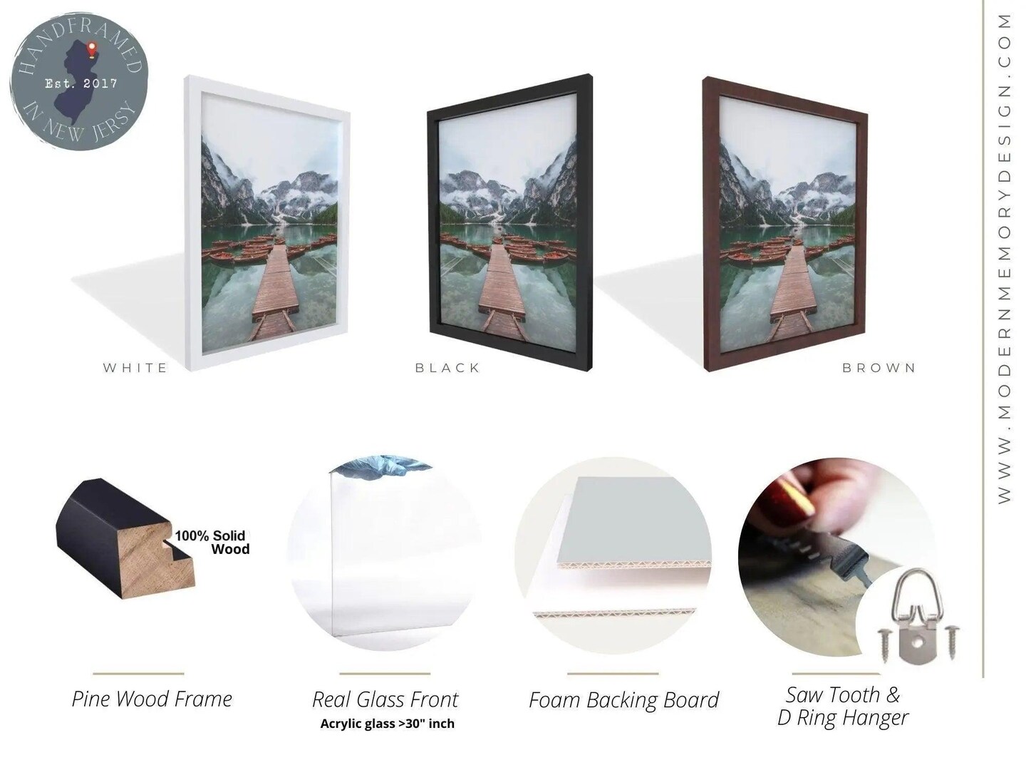 14x14 White Picture Frame For 14 x 14 Poster Art Photo - Wall Hanging Framing