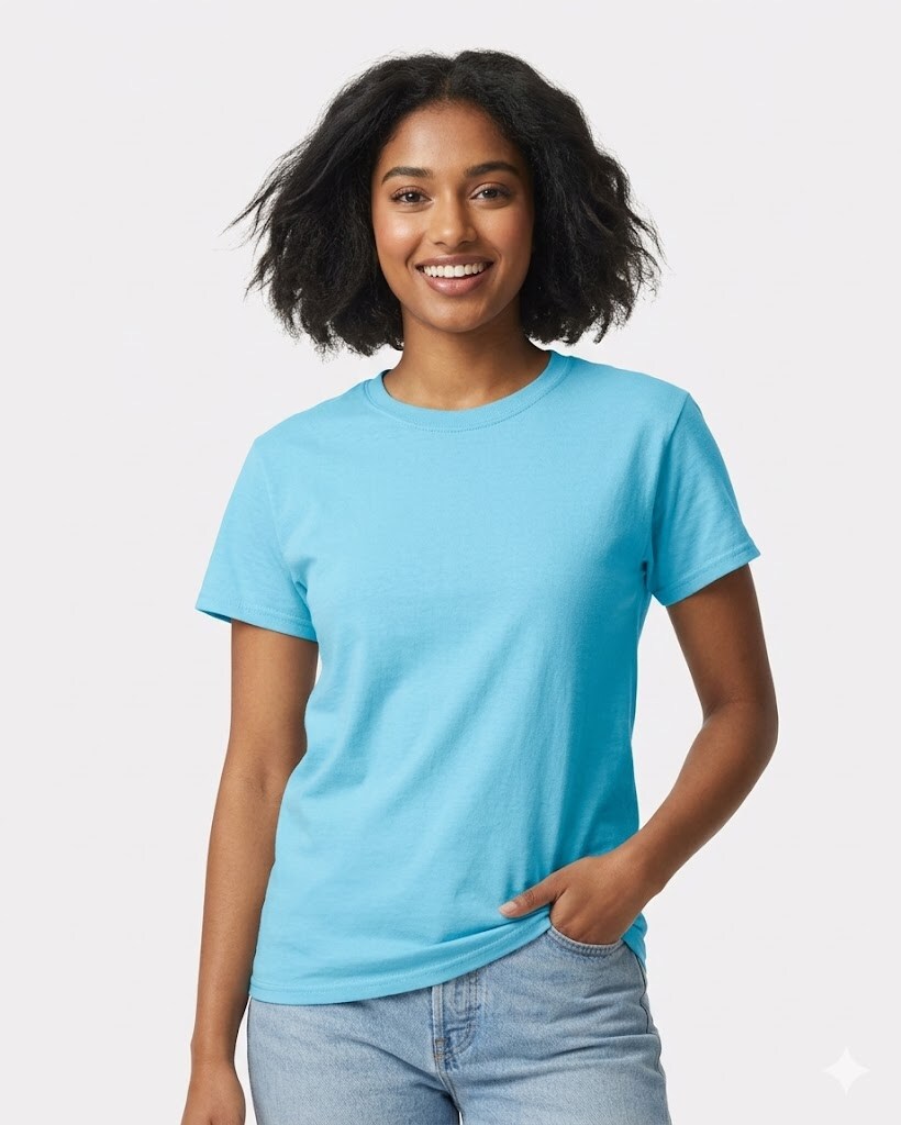Ultra Cotton Crewneck Short Sleeve T-Shirt for Adult – Heavyweight Casual & DIY Craft Tee