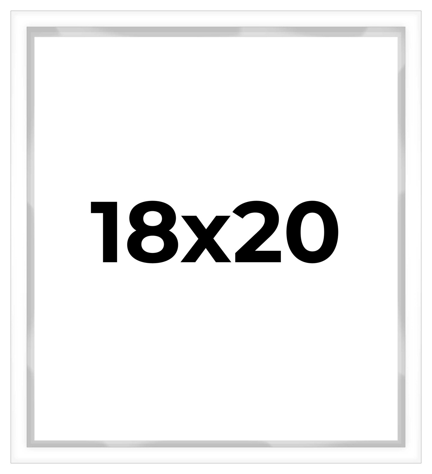 18x20 Shadow Box 3/4" Depth White Picture Frame - UV Acrylic, Backing, Hanging Hardware