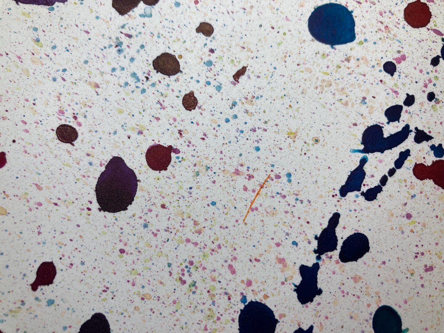 Original Abstract Splatter Watercolor Ink Painting on Hot Pressed Paper, Untitled 23, 9x12in, October 2024 product 7