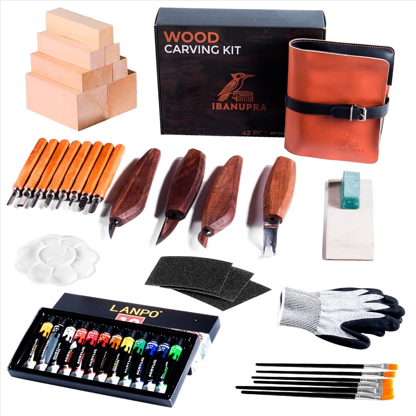 All-in-One Wood Carving kit Included Wood Carving Knife Set