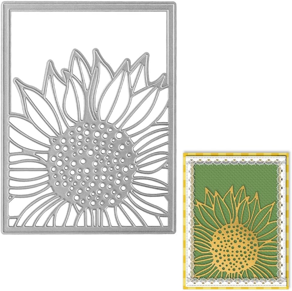 Metal Sunflower Frame Cutting Dies for Card Making