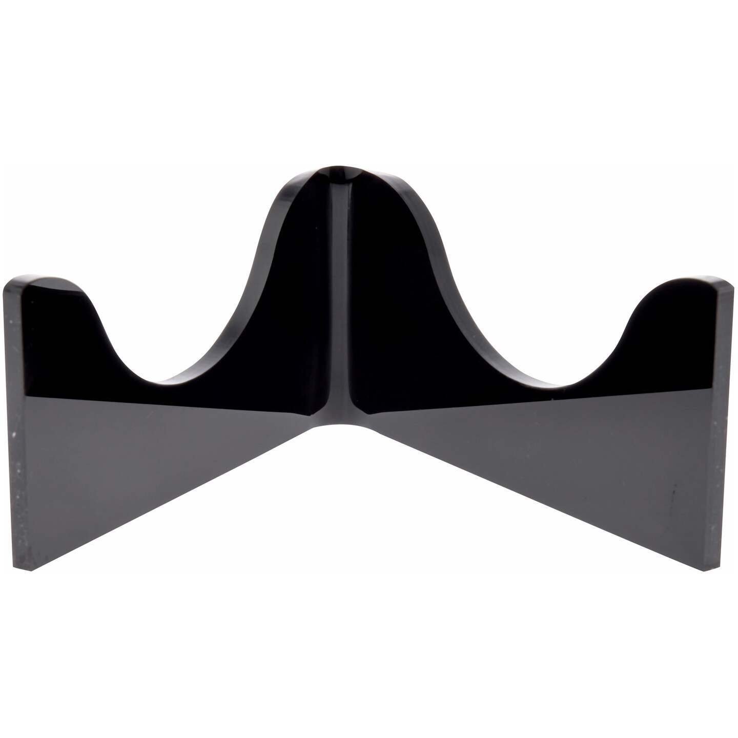 Plymor Black Acrylic Low-Profile Curved Display Easel for Geode, Mineral or Crystal Cluster, 1.25" H x 2.5" W x 2.375" D