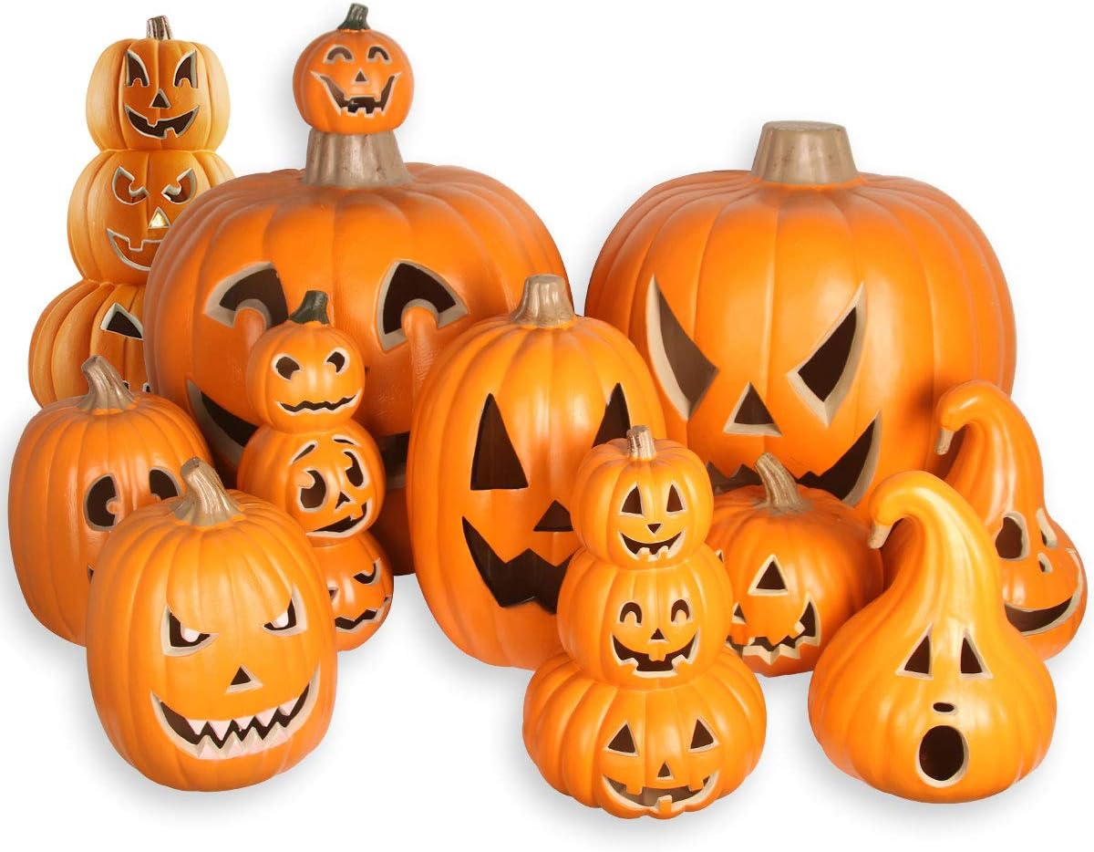Outdoor Lighted Pumpkin for Halloween - Jack O Lantern