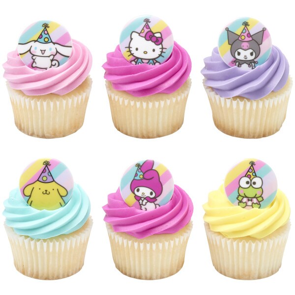 Hello Kitty&#xAE; and Friends It&#x27;s a Celebration Cupcake Rings 12ct