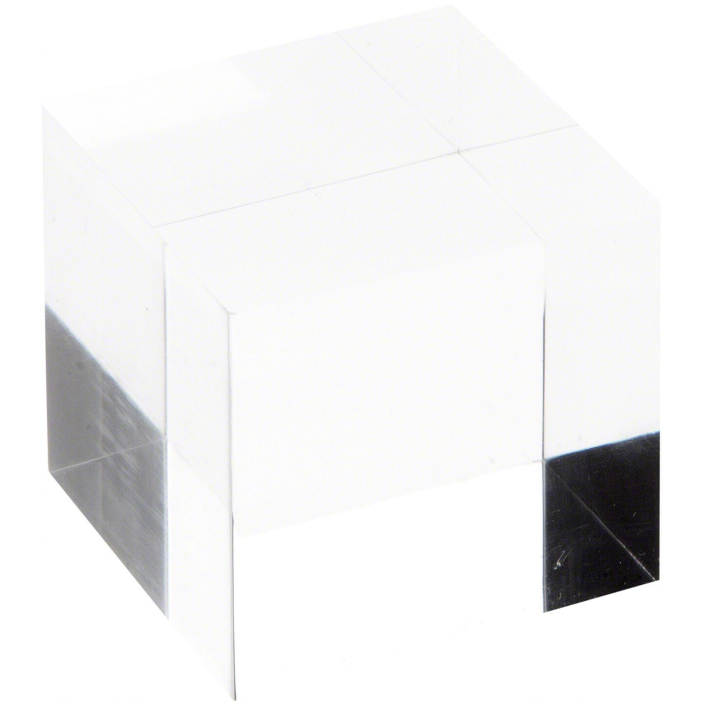 Plymor Clear Polished Acrylic Square Display Block, 2" H x 2" W x 2" D