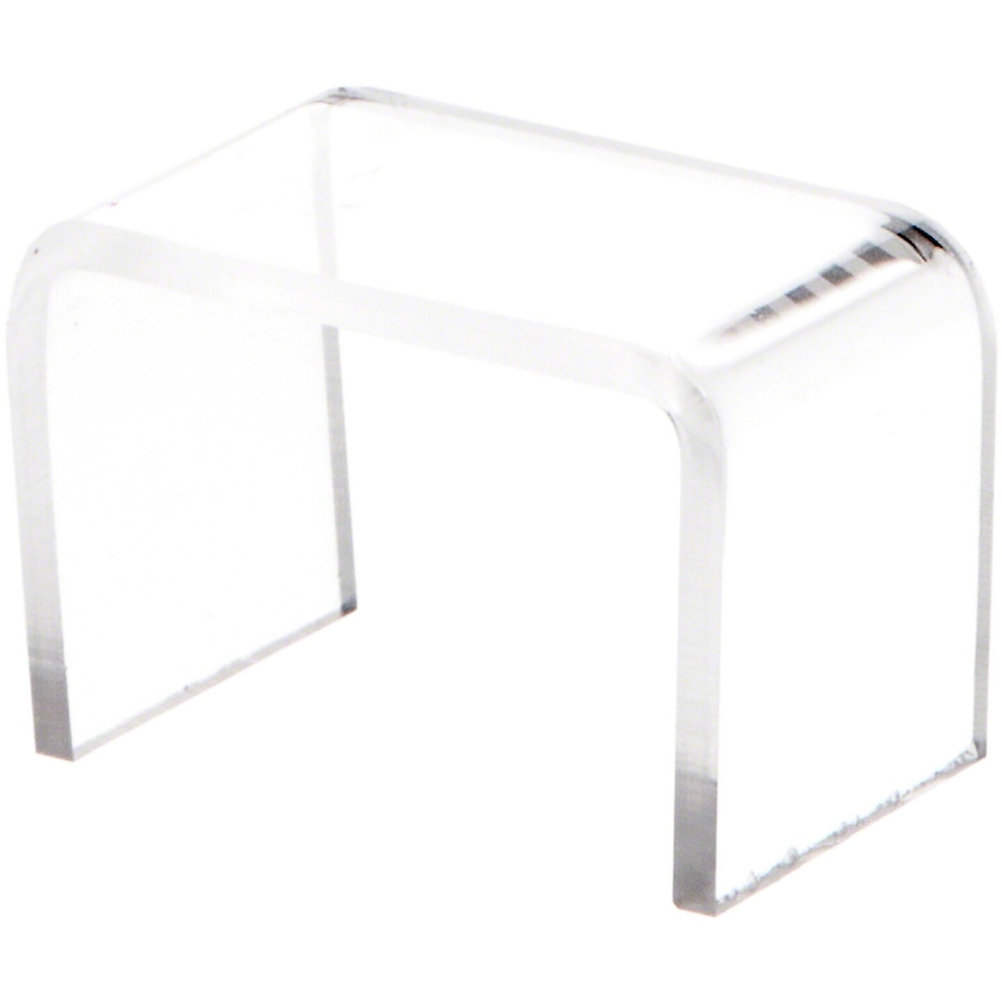Plymor Clear Acrylic Rectangular Display Riser, 1" H x 1.5" W x 1" D (3/32" thick)