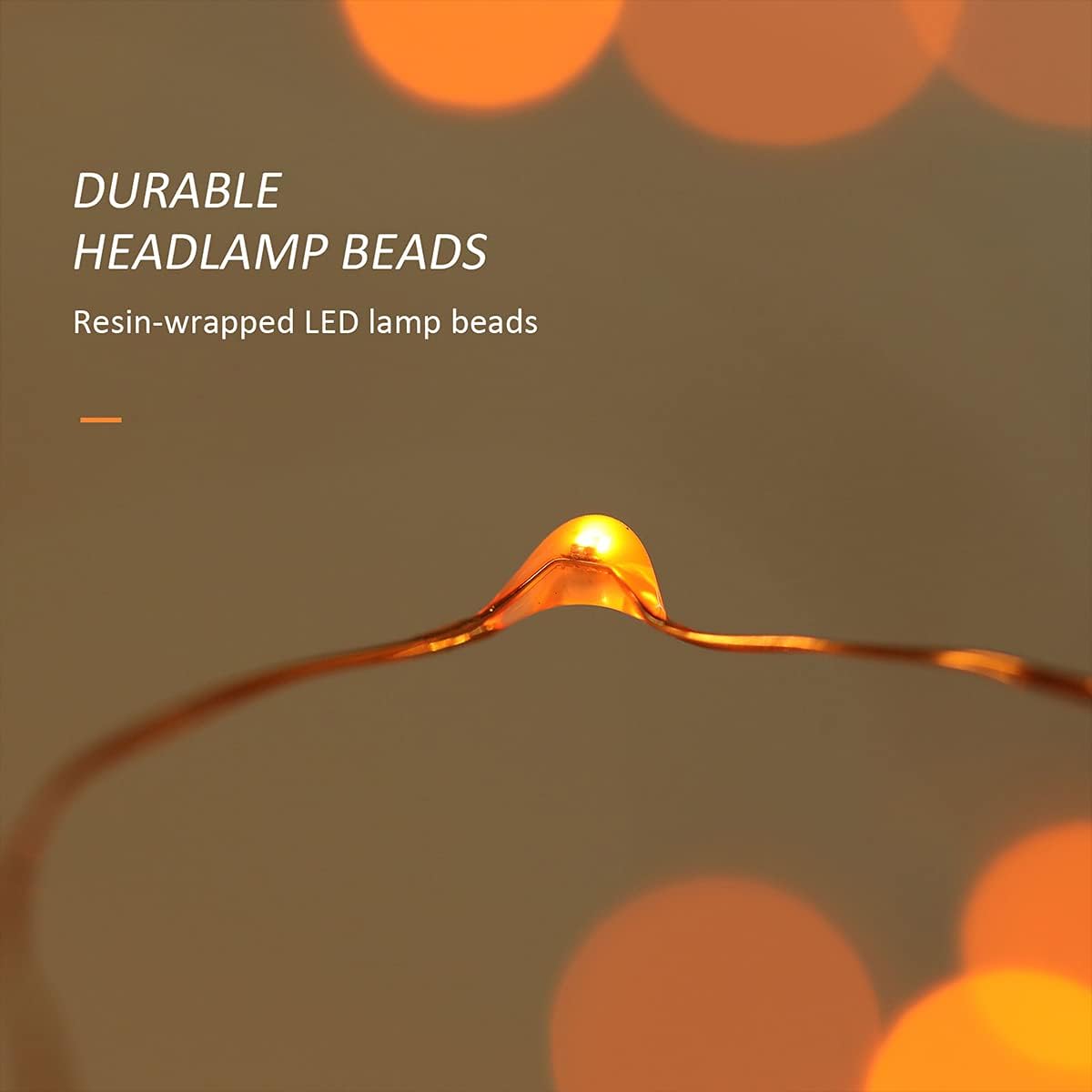 Mini Halloween Fairy String Lights (5m/16ft Orange)