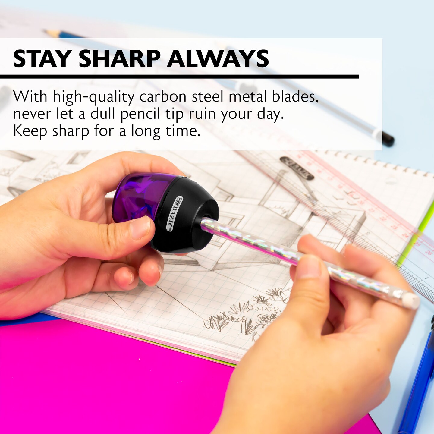 BAZIC Axel Sharpener w/ Receptacle