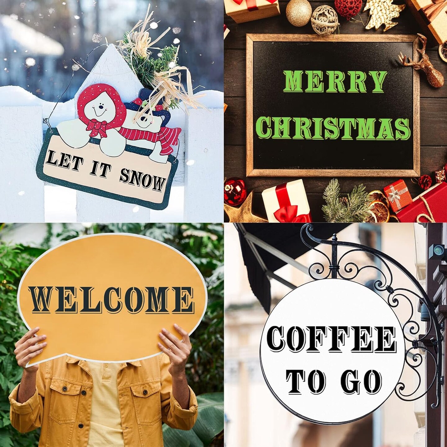 42 Pcs - 2 Inch Letter Stencils Symbol Numbers Craft Stencils