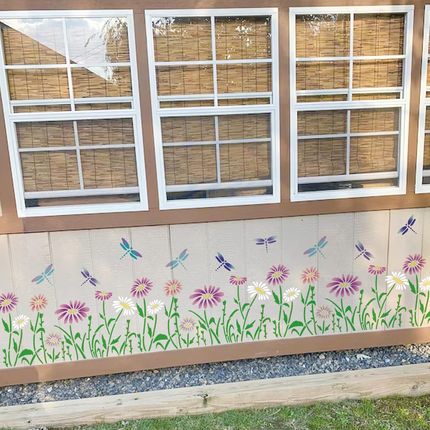 Large Flower Stencils - 16x11 Inches (Reusable)