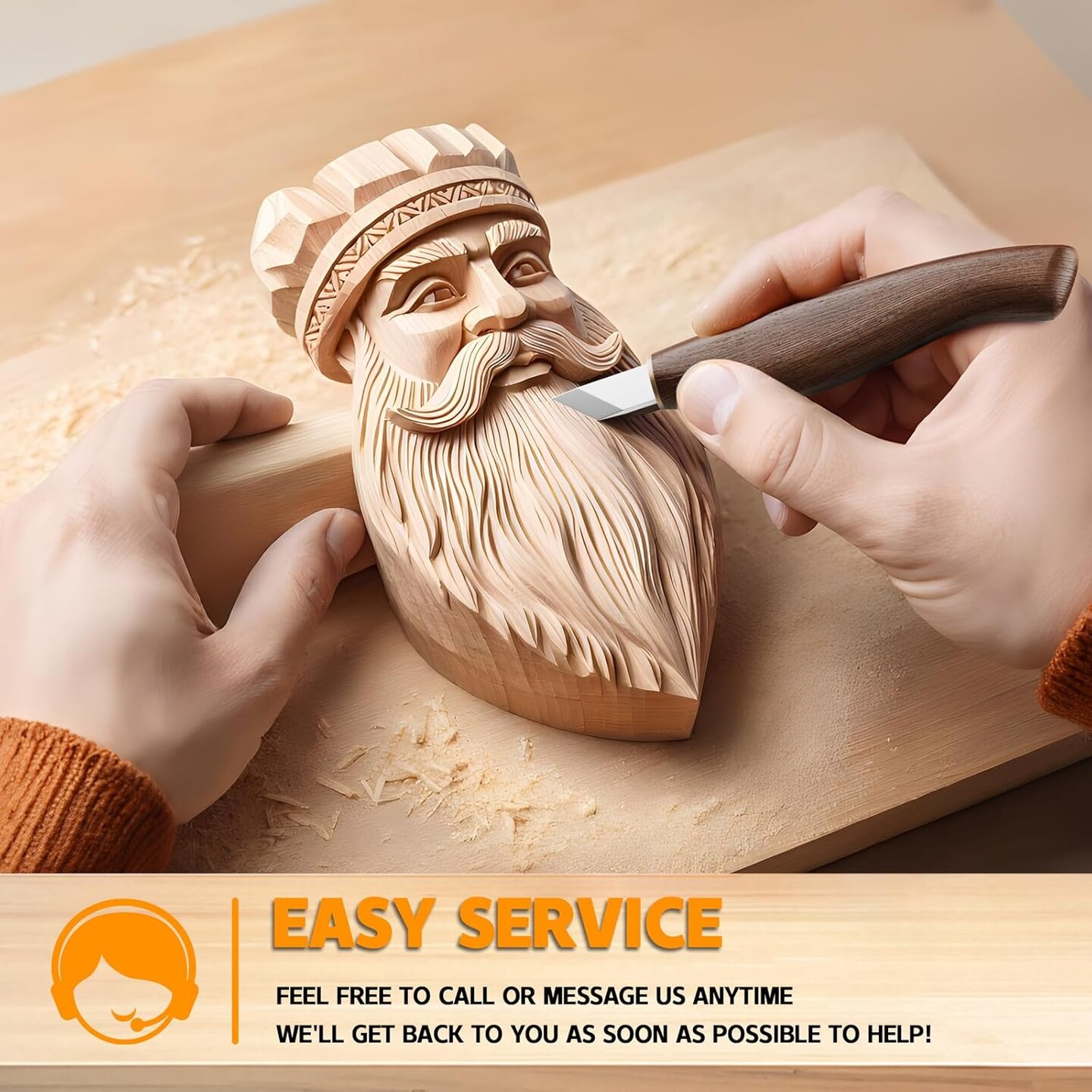 Deluxe Wood Carving Kit – 8 Whittling Knives & 5 Detail Knives with Leather Storage Case (SET1)