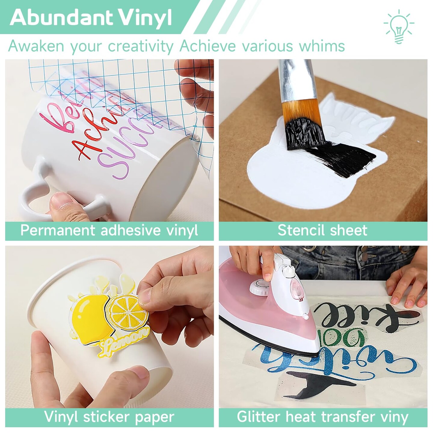 90-Piece Crafting Accessories Bundle for Cricut Maker &#x26; Explore Air &#x2013; Vinyl Sheets, Weeding Tools, Transfer Tape &#x26; DIY Starter Kit