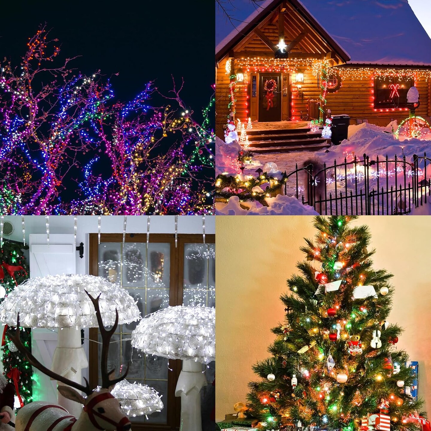 Solar String Lights Outdoor – 66 Feet, 200 LEDs, 8 Modes, Orange