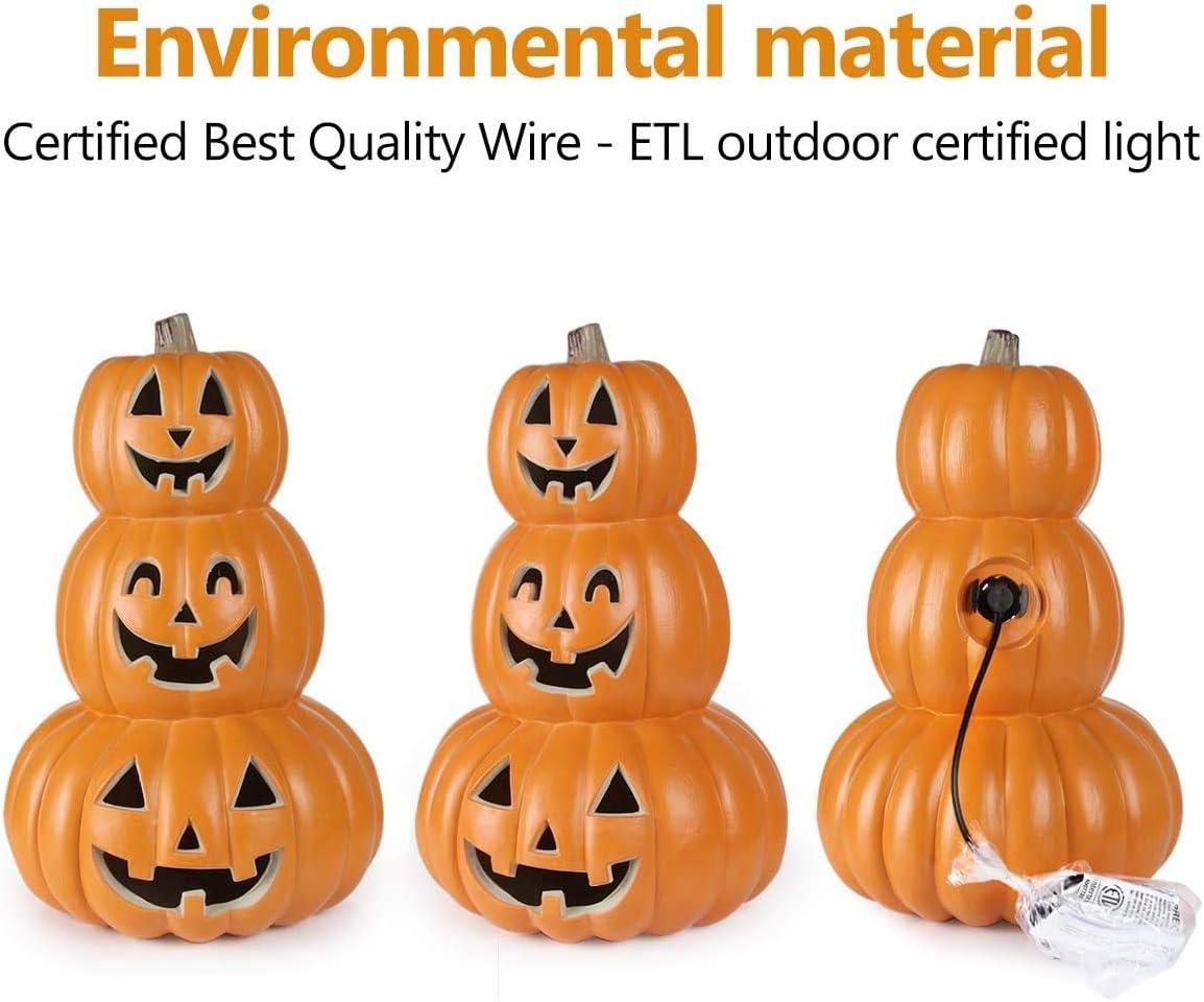 Halloween Jack o Lanterns Light Up Pumpkin Decorations - Tier Smile