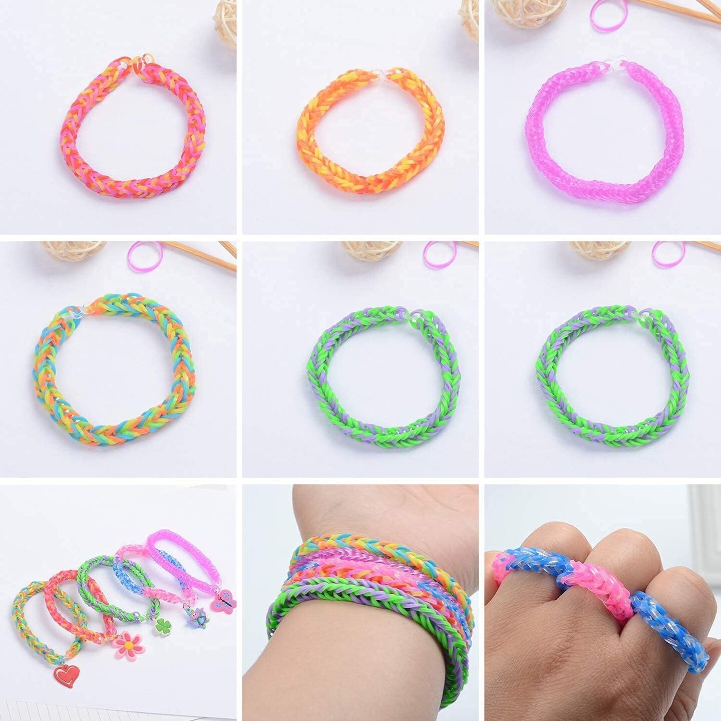 2500+ Rubber Band Bracelet Kit &#x2013; Loom Bracelet Making Set for Kids with Refill Bands, Loom Board &#x26; Tools &#x2013; Friendship Bracelet Birthday Gift Kit