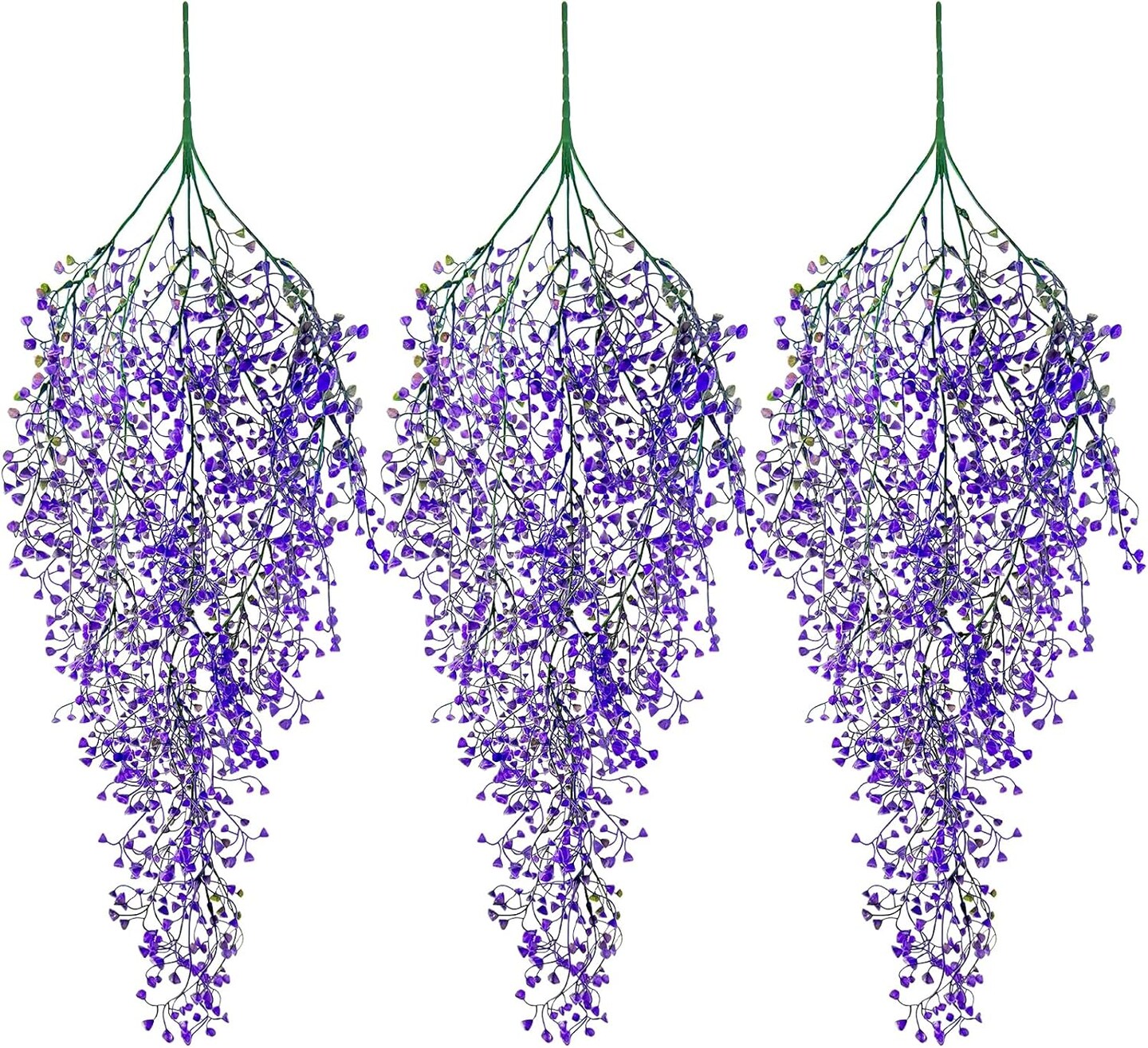 3pcs Fake Hanging Plants Ferns Ivy Vines for Indoor Outdoor Wall Home Decor