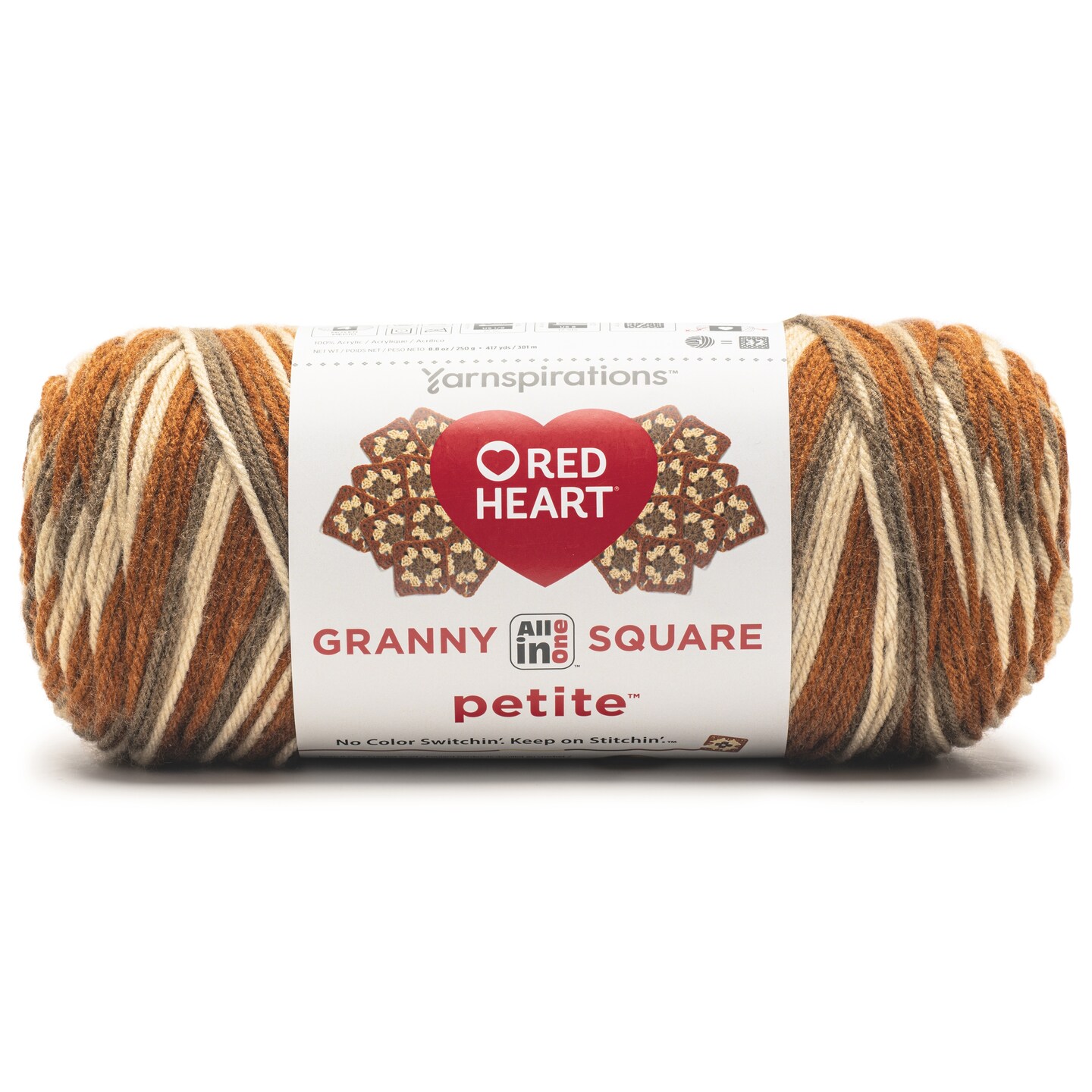 Red Heart All In One Granny Square Petite Yarn, Color: Pep Talk