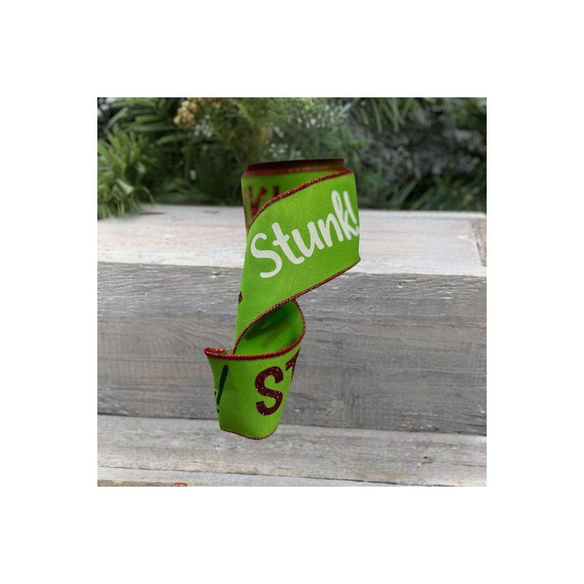 2.5&#x22; Stink Stank Stunk Ribbon: Lime Green (10 Yards)
