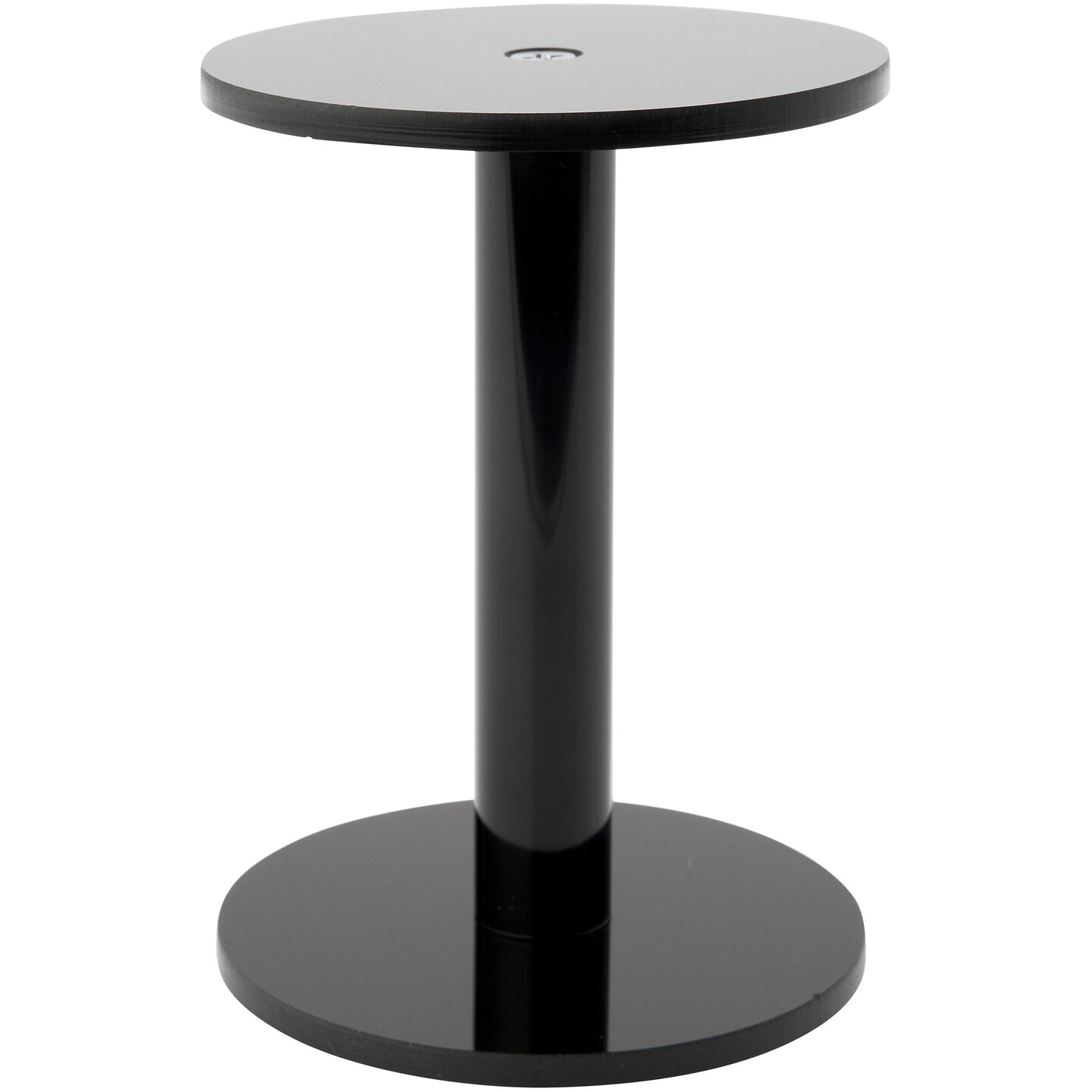 Plymor Black Acrylic Round Barbell Pedestal Display Riser 4.25 inches (Height) x 3 inches (Depth) (3/16 inches thick)