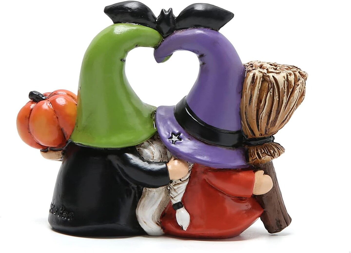 Halloween Gnomes Decorations – Handmade Scandinavian Gnome Ornaments, Pumpkin & Bat Figurines, Home & Office Table Décor
