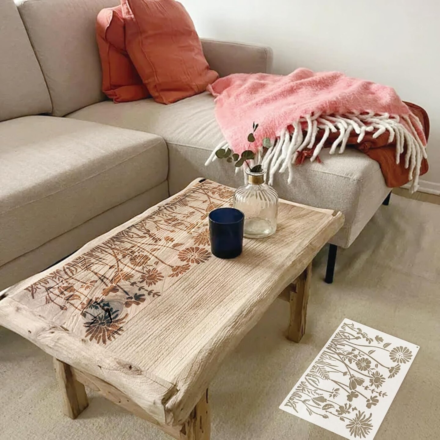 Large Flower Stencils - 16x11 Inches (Reusable)