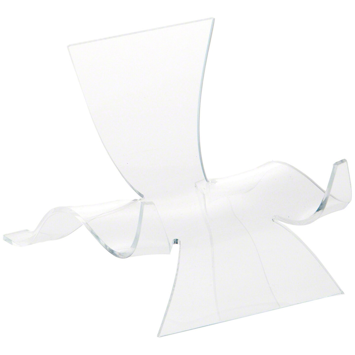 Plymor Clear Acrylic Wave Display Easel, 5.125" H x 4.625" W x 6" D