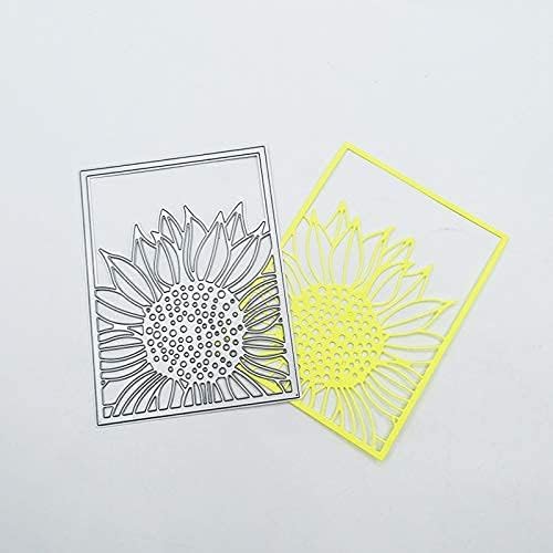 Metal Sunflower Frame Cutting Dies for Card Making