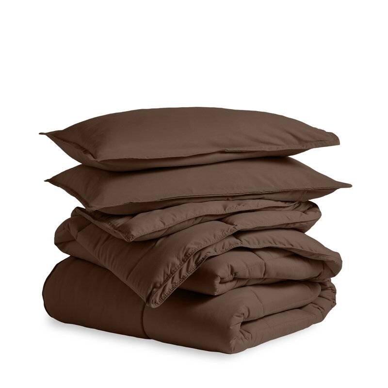 Soft Lightweight Goose Down Alternative Comforter Bedding Set with Wrinkle Resistant Breathable