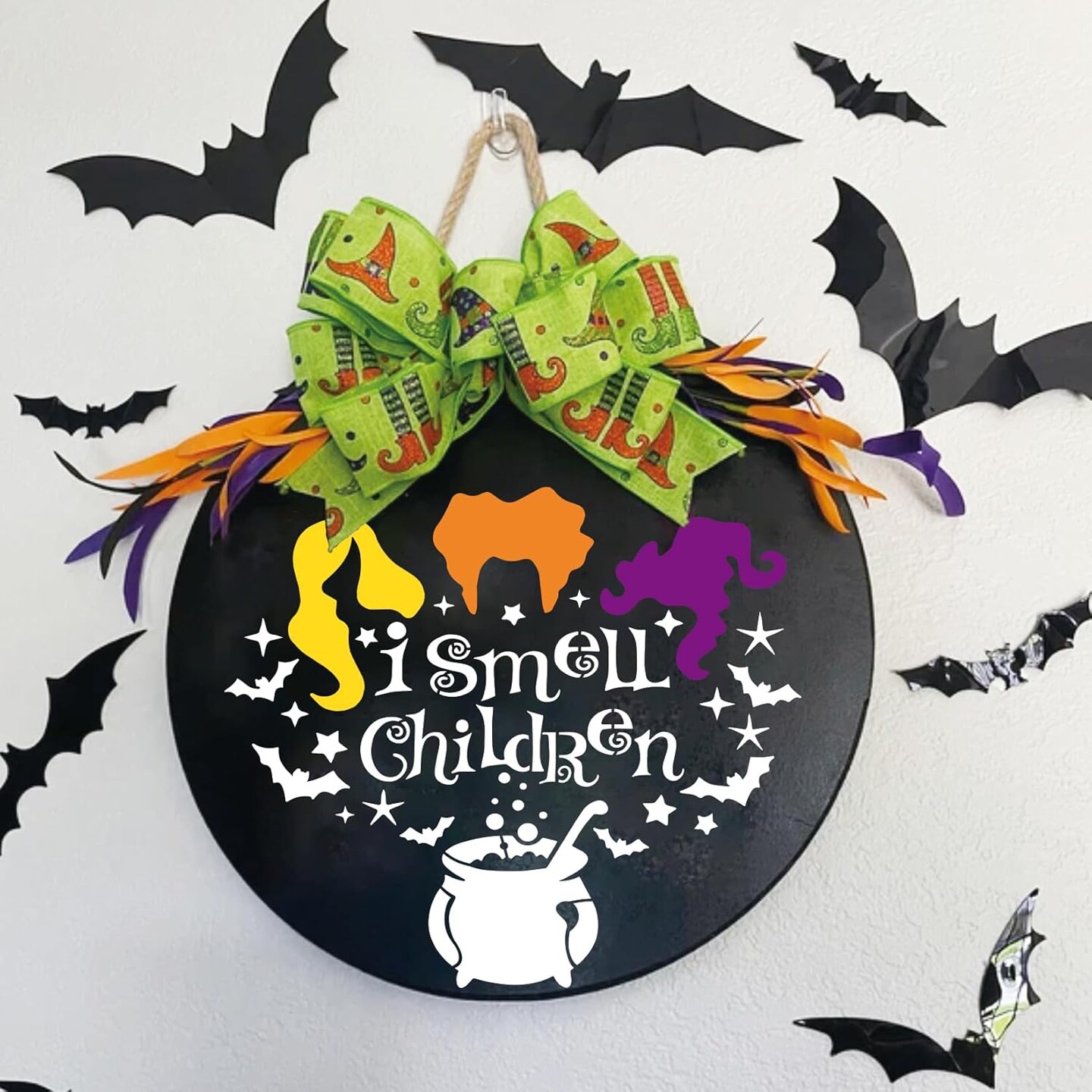 Halloween Stencils for Painting on Wood, Round Reusable Large (12 Welcome)