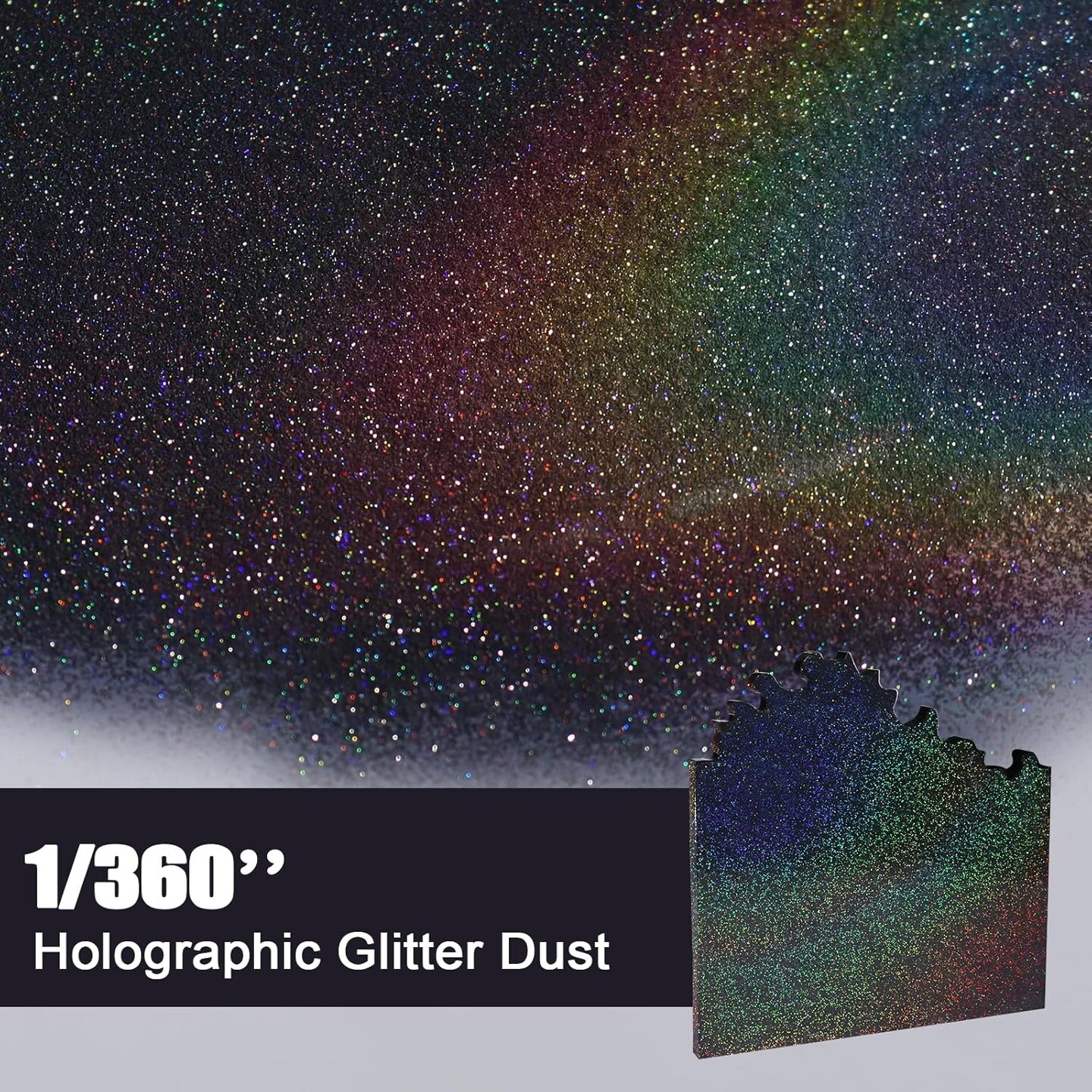 Black - Holographic Diamond Glitter for Crafts