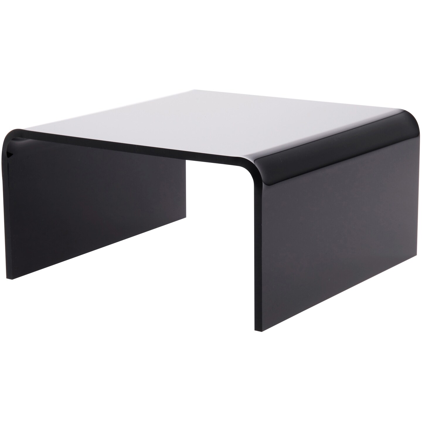 Plymor Black Acrylic Short Square Display Riser, 3&#x22; H x 6&#x22; W x 6&#x22; D (3/16&#x22; thick)