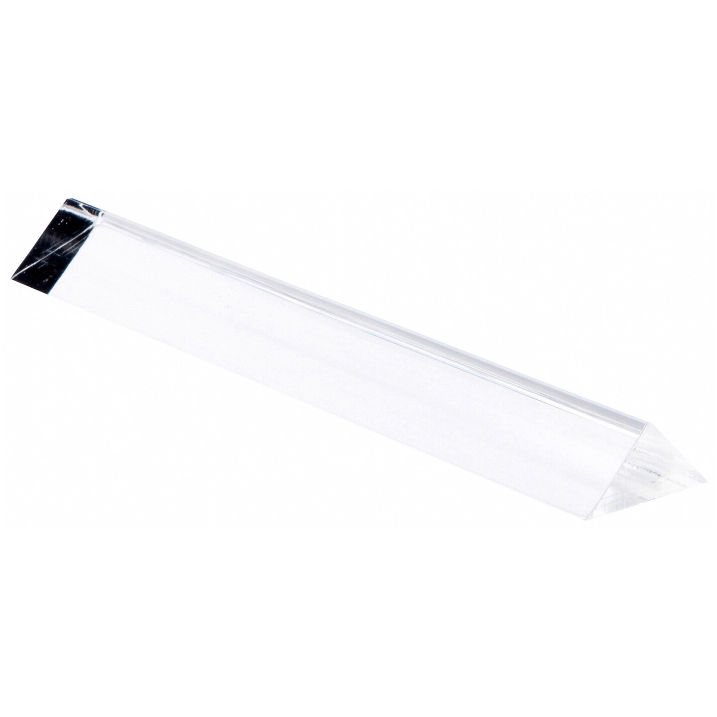 Plymor Clear Acrylic Triangular Label Display Block, 8" W x .75" D x .75" H